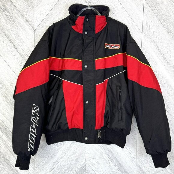 Vintage Ski-Doo Snowmobile Jacket Coat Men’s XL Sno Gear Winter Red Black - Picture 1 of 9
